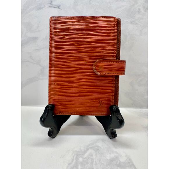 LOUIS VUITTON VINTAGE ORANGE CAMEL EPI LEATHER AGENDA MINI - Picture 1 of 10